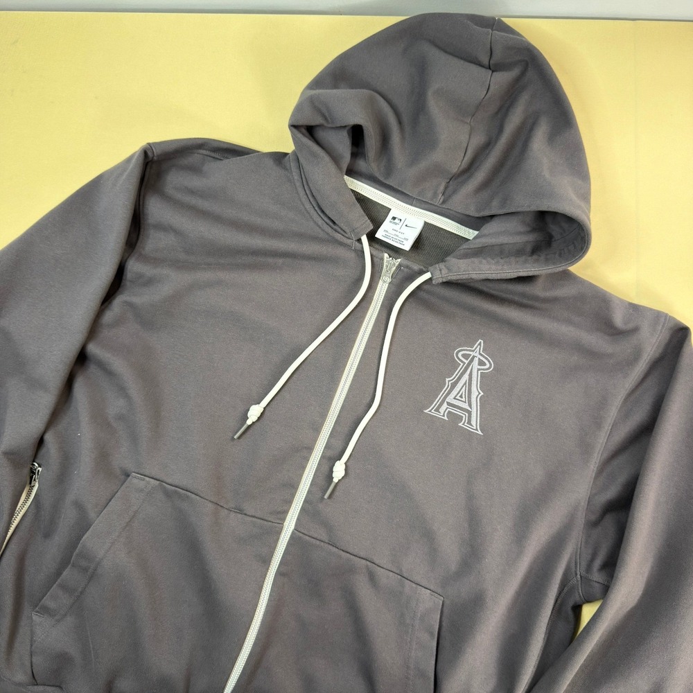Nike Los Angeles Angels MLBAuthentic Collection Standard Issue HoodieZip Gray2XL